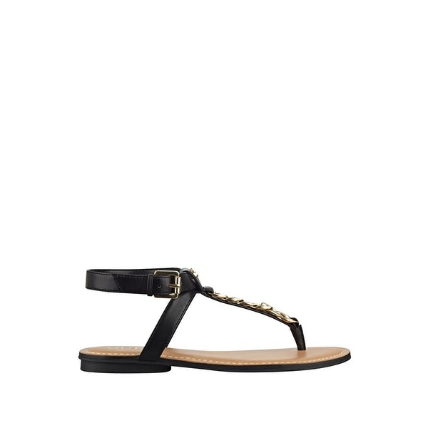 GUESS Womens Gurri Split Toe Casual T-Strap Sandals