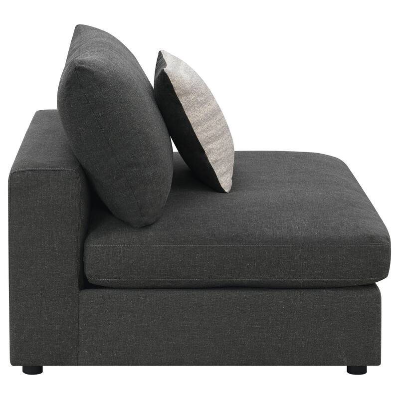 Serene Transitional Upholstered Armless Chair