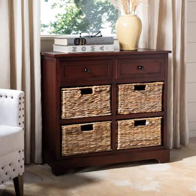 SAFAVIEH Cape Cod 6-Drawer Dark Cherry Storage Unit