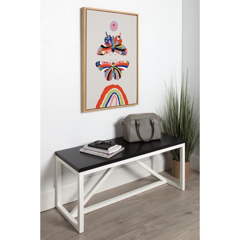 Kate and Laurel Sylvie Butterflies Framed Canvas by Rachel Lee