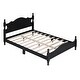 preview thumbnail 4 of 24, Full Black Wood Platform Bed with Headboard and Slat Support, No Box Spring Needed