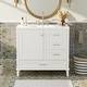 preview thumbnail 22 of 70, GDFStudio - Aurea 36" Bathroom Vanity with Ceramic Sink, Soft-Close Door & 3 Drawers White