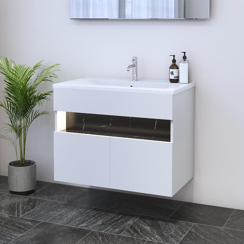 Laguna 2D 80 Floating Bathroom Vanity (32" Width)