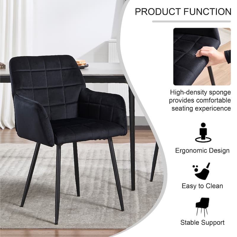 Dining Chairs Set of 1 with Armrests