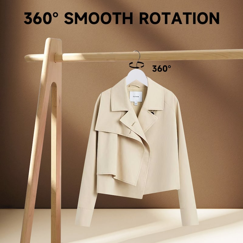 BP4U Premium Wooden Clothes Hangers, Solid Wood Coat Shirt Top Hangers for Jackets, Shirts, Dresses