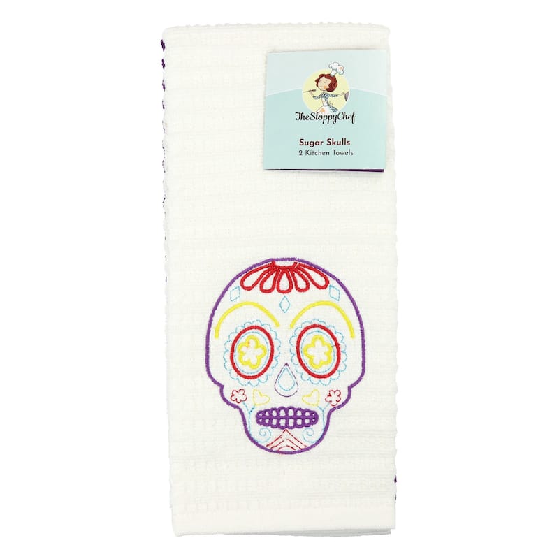 The Sloppy Chef Embroidered 2-Piece Kitchen Towels - 16x26