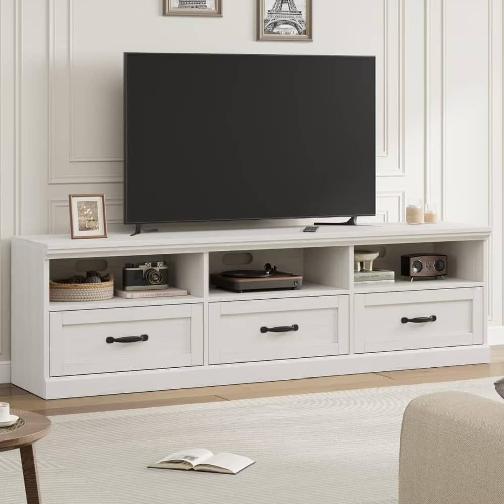 Modern TV Console Table, TV Stand with Storage Drawer - N/A
