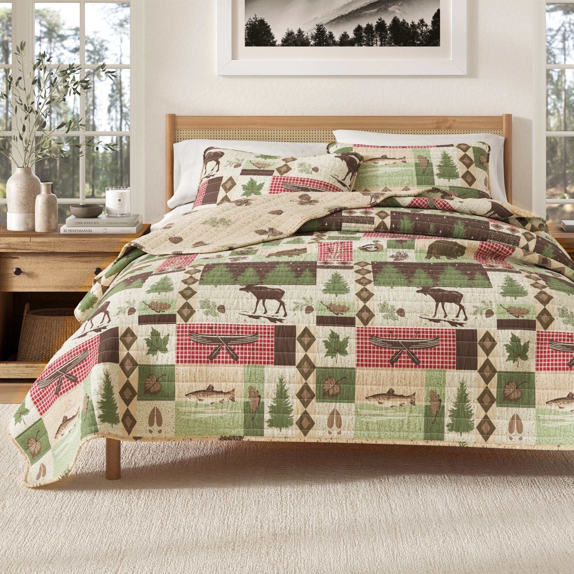 Linery & Co. Wildlife Patchwork Quilt Set With Shams