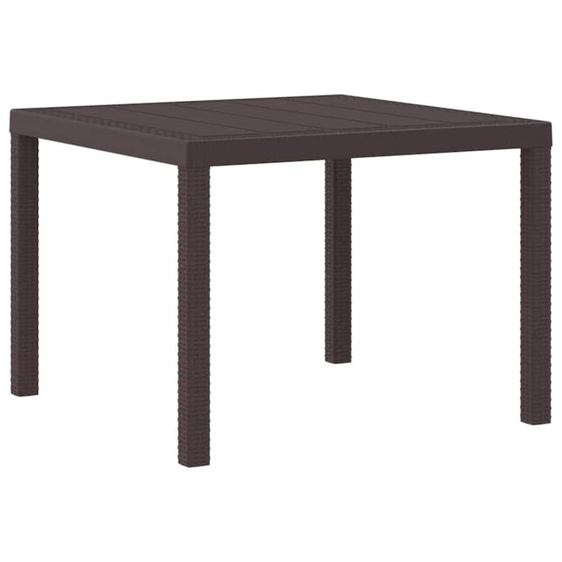 vidaXL Garden Table Anthracite/Brown poly rattan