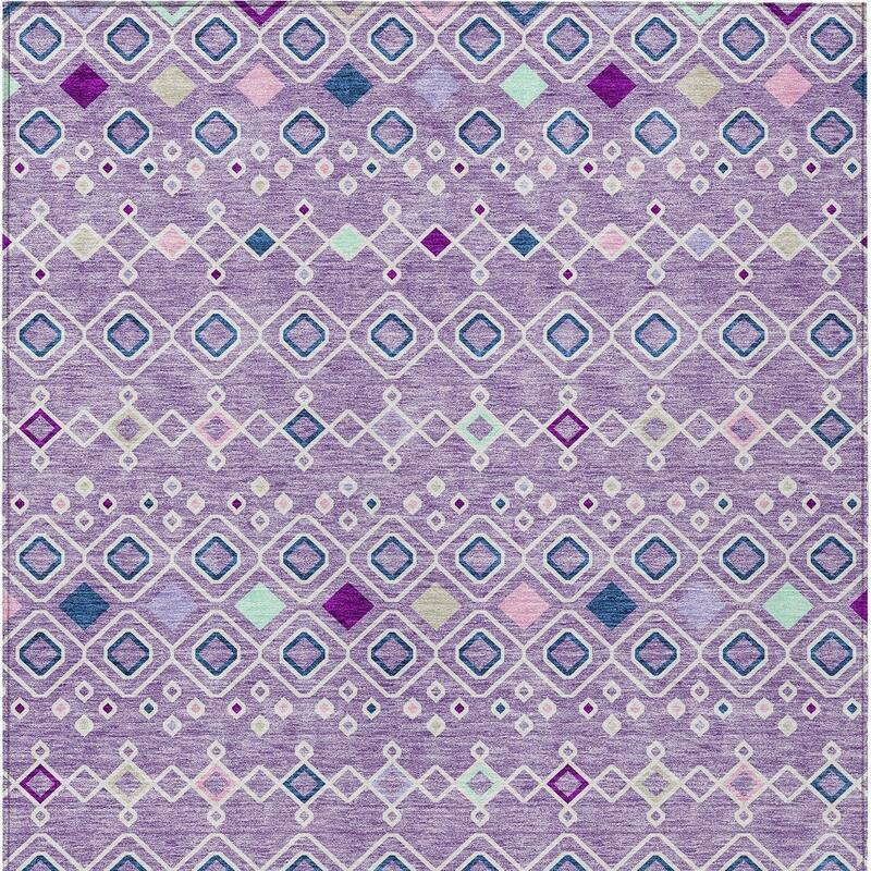 HomeRoots Geometric Modern Rectangle Outdoor Rug