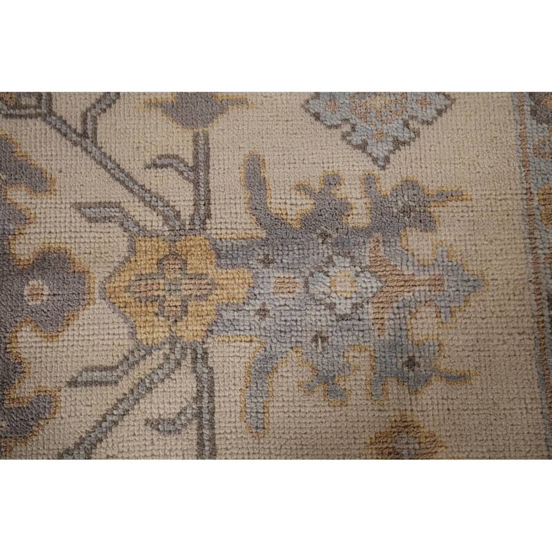Oushak Indian Area Rug Hand-Knotted Wool Carpet - 8'2"x 9'10"