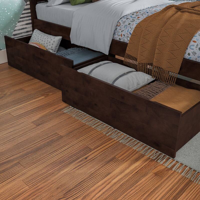 AFI Nantucket Platform Bed with Matching Footboard & Storage Drawers