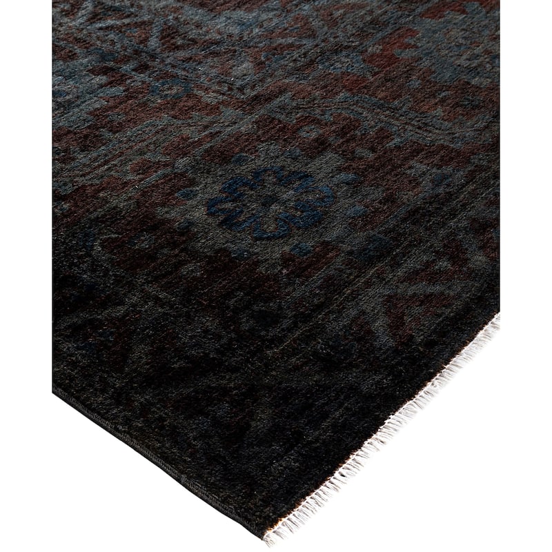 Overdyed One-of-a-Kind Hand-Knotted Area Rug - Gray - 11' 9" x 16' 10"