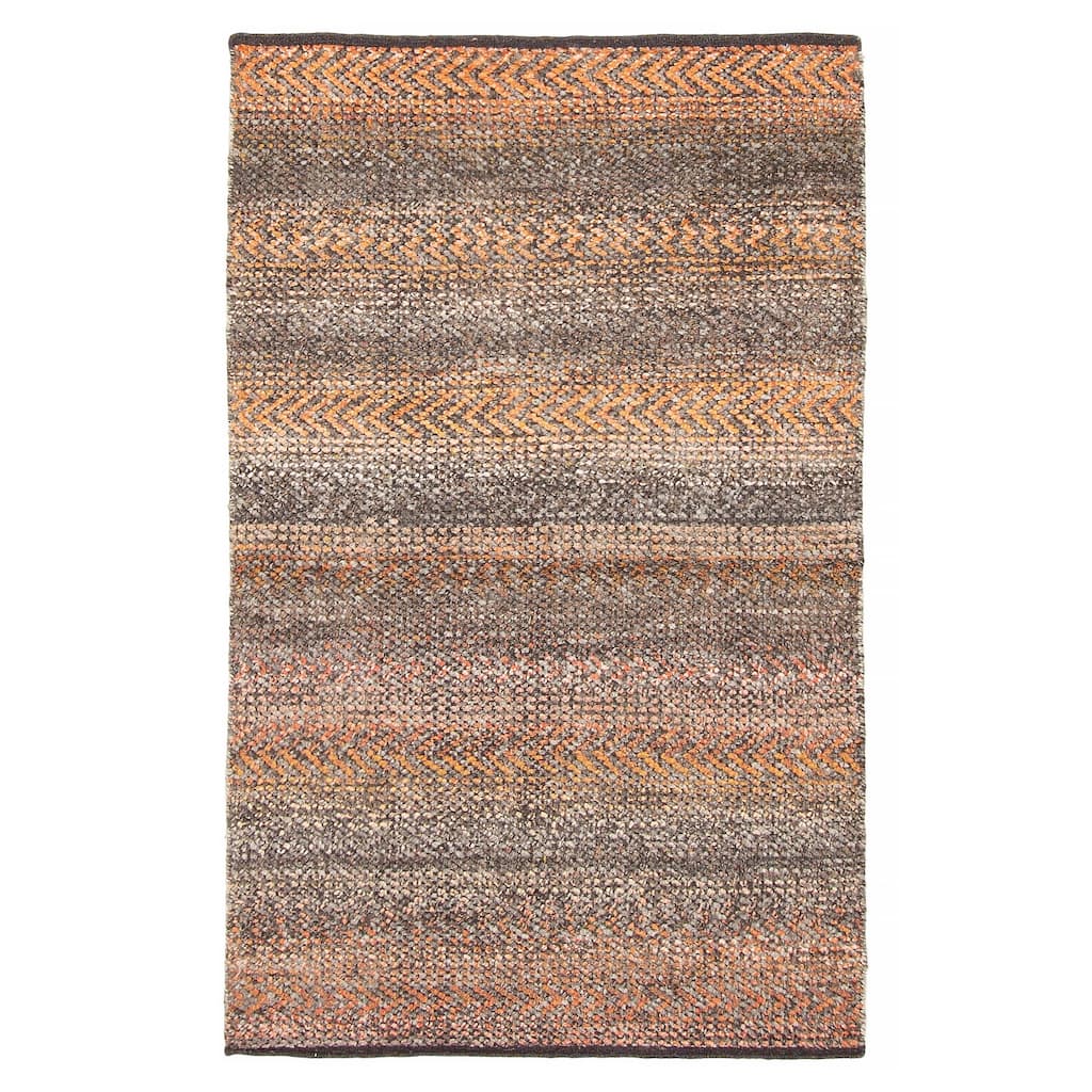 ECARPETGALLERY Hand-knotted Eternity Grey Wool Rug - 3'1 x 5'1