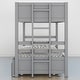 preview thumbnail 5 of 7, Gray Twin over Pull-Out Bunk Bed with Twin Size Trundle