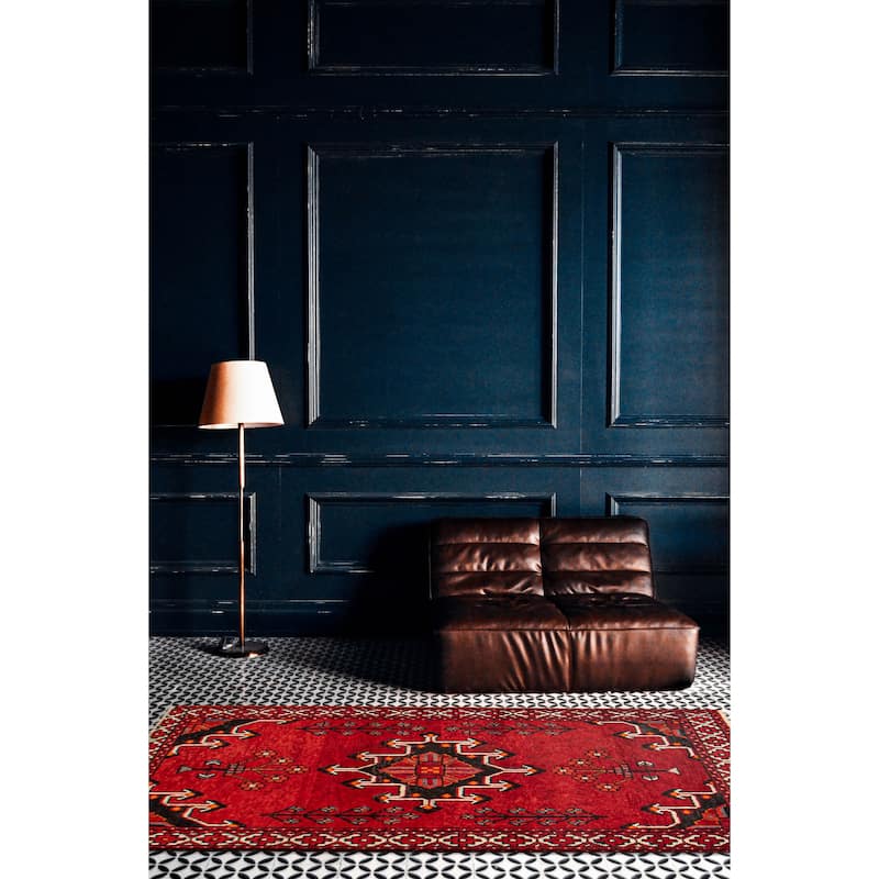 ECARPETGALLERY Hand-knotted Andelz Red Wool Rug - 3'9 x 6'2