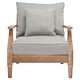 preview thumbnail 12 of 41, SAFAVIEH Couture Martinique Solid Wood Outdoor Arm Chair - 31"W x 35"D x 32"H