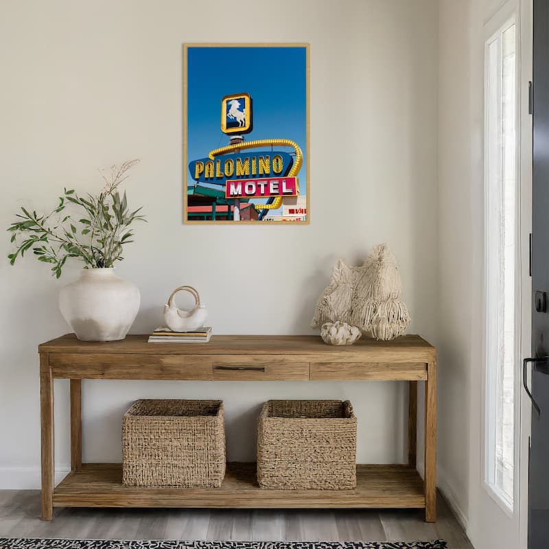Palomino Motel II by Bethany Young Framed Canvas Wall Art Print - Sylvie Bright Gold