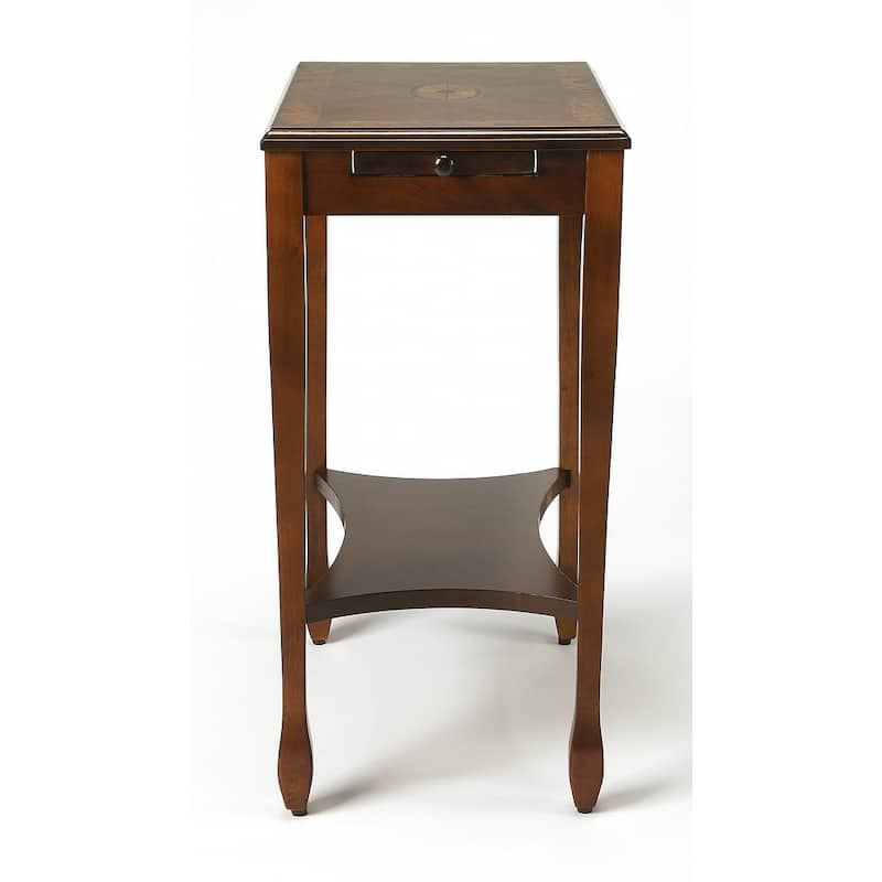 HomeRoots 25" Medium Brown Manufactured Wood Rectangular End Table With Shelf - 27