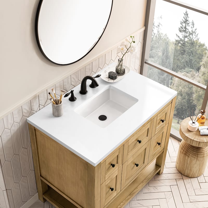 James Martin Vanities Breckenridge 36" Single Vanity, Light Natural Oak