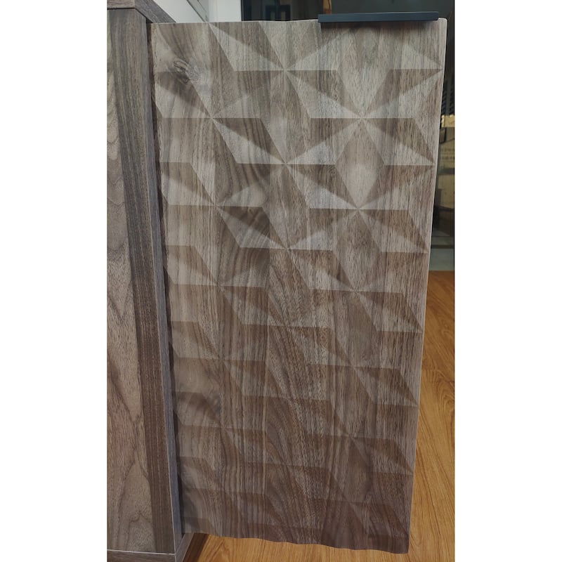 Modern Style Buffet Cabinet,Sideboard Buffet Cabinet With Storage,Storage Cabinet with 4 Diamond-shaped relief Doors