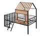 preview thumbnail 29 of 37, Twin size Loft Bed with Roof, Window, Guardrail
