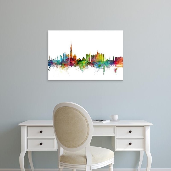 Easy Art Prints Michael Tompsett's 'Dubai Skyline' Premium Canvas Art