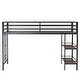 preview thumbnail 4 of 5, Sturdy Junior Twin Loft Bed for Kids,Loft Bed w/Wood Shelf & Guardrail