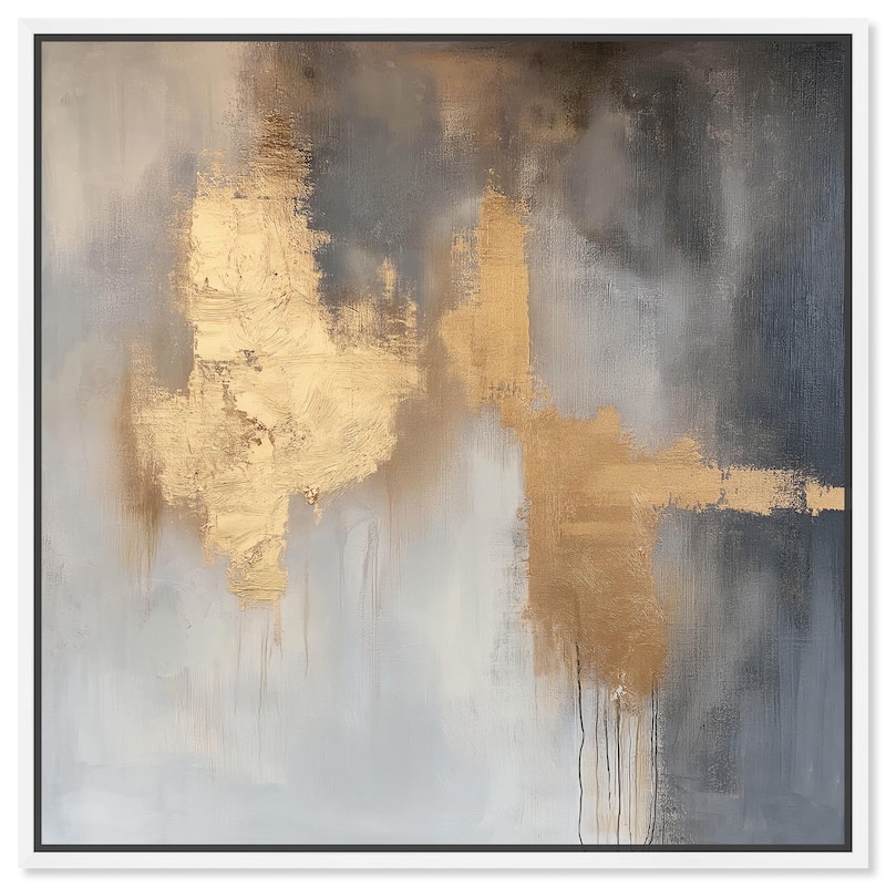 Golden Imprint Canvas by Art Remedy - 40" x 40" - White