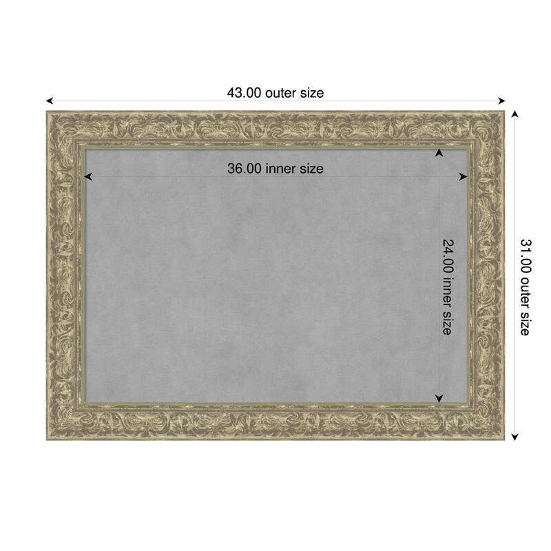 Amanti Art Luxe Antique Silver Framed - 43 x 31 in