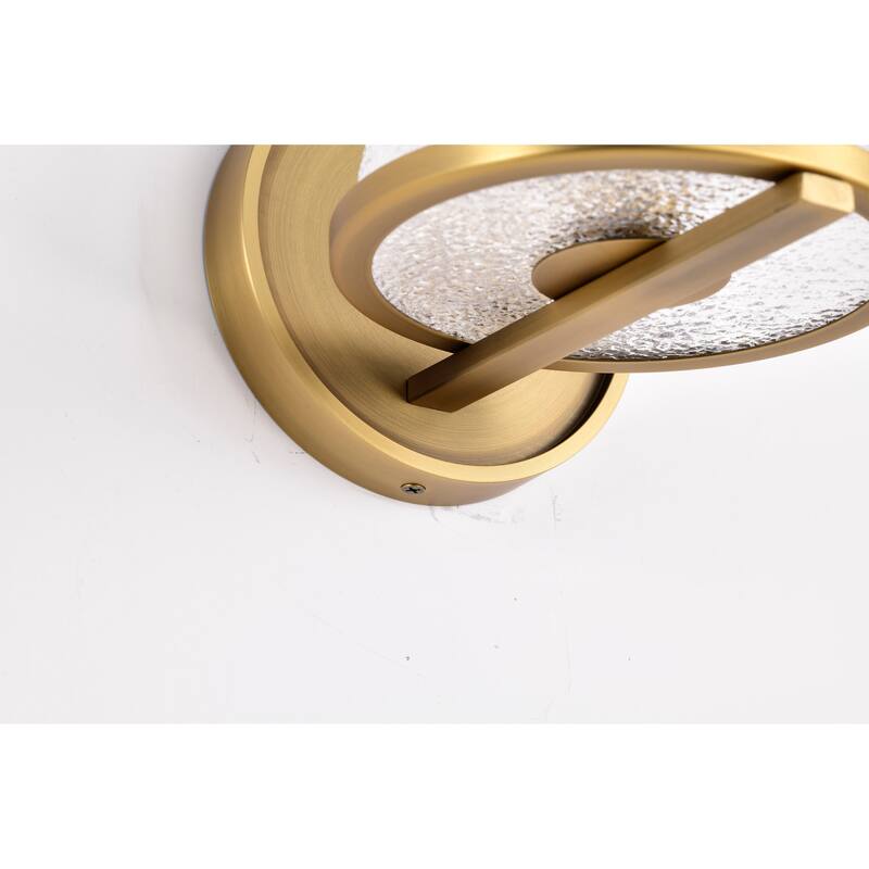 Valentine 1 Light Vanity Vintage Brass Finish Hammered Glass - Vintage Brass