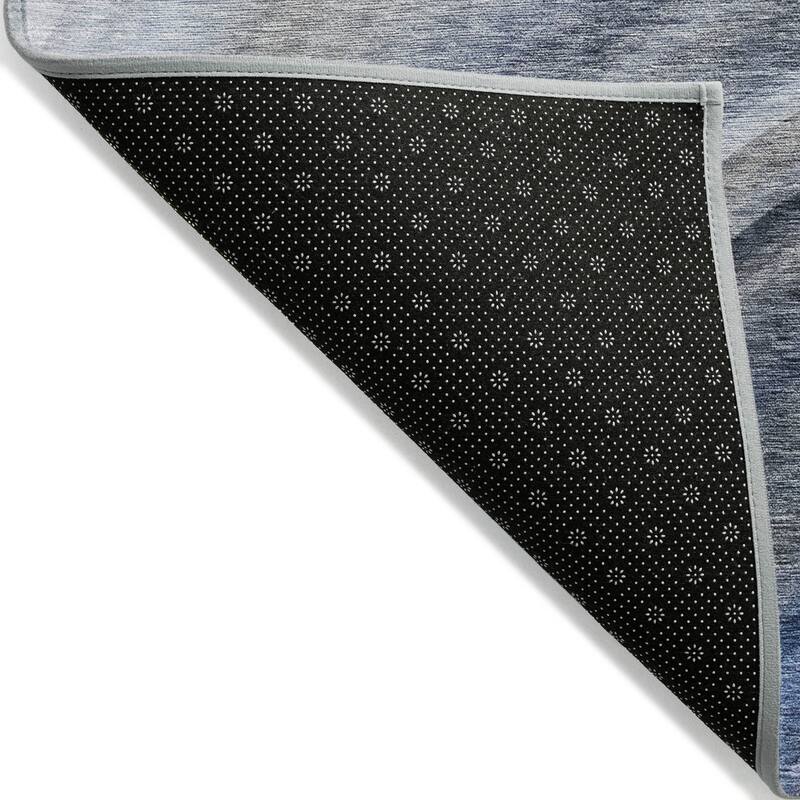 Machine Washable Indoor/ Outdoor Chantille Abstract Wave Rug