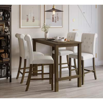 Rolla 5-pieces Counter Height Dining Table and Chair