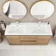 preview thumbnail 3 of 85, Floating Bathroom Vanity with Integrated Resin Top