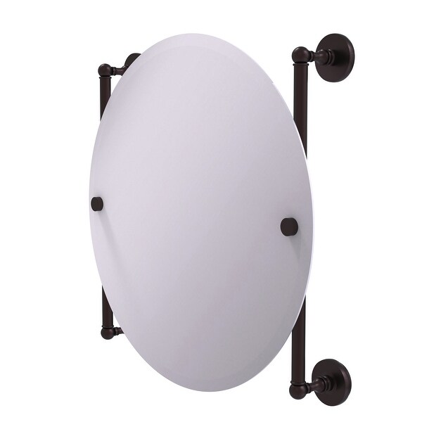 Allied Brass Prestige Skyline Collection Round Frameless Rail Mounted Mirror