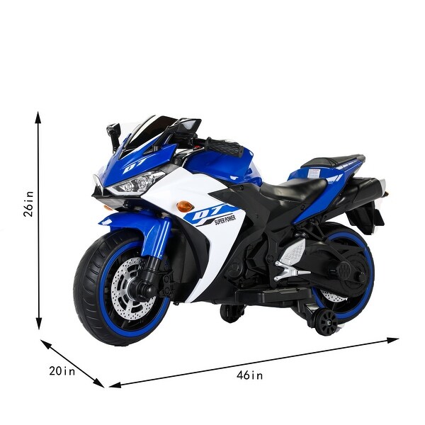 RIDE EL HEFE ライド カーボンハイバック&アルミ Electric Ride-On Motorcycle for Kids with Lighting Wheels, Music