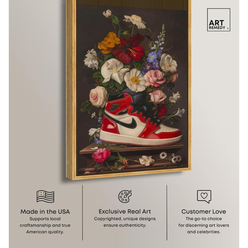 Sneaker Bouquet II Canvas by Art Remedy
