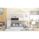 preview thumbnail 6 of 8, Twin Over Full House Bunk Bed w/Storage Staircase & Blackboard, White