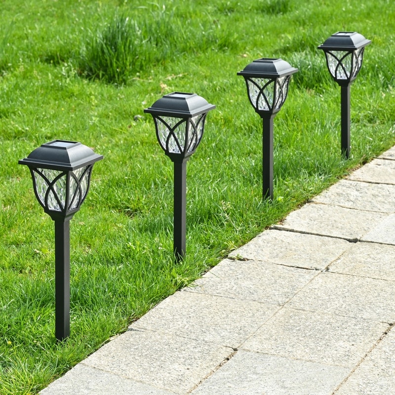 flyout slide 3 of 7, Solar Pathway Lights Outdoor LED Solar Landscape Lights (Set of 6)