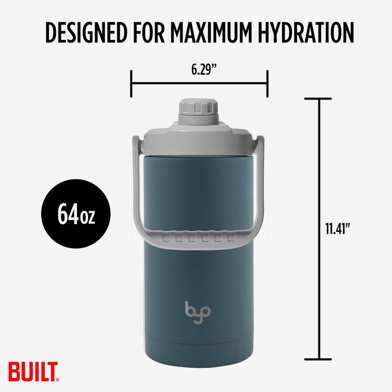 Byo 64 Oz Double Walled Insulated Stainless Steel Bottle - 64 Oz