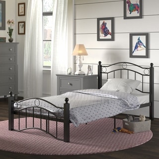 Sadie Brown and Black Twin Metal Bed