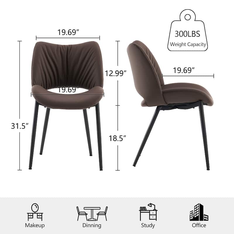 Modern Dining Kitchen Chairs Set of 2 Loads up to 300lbs