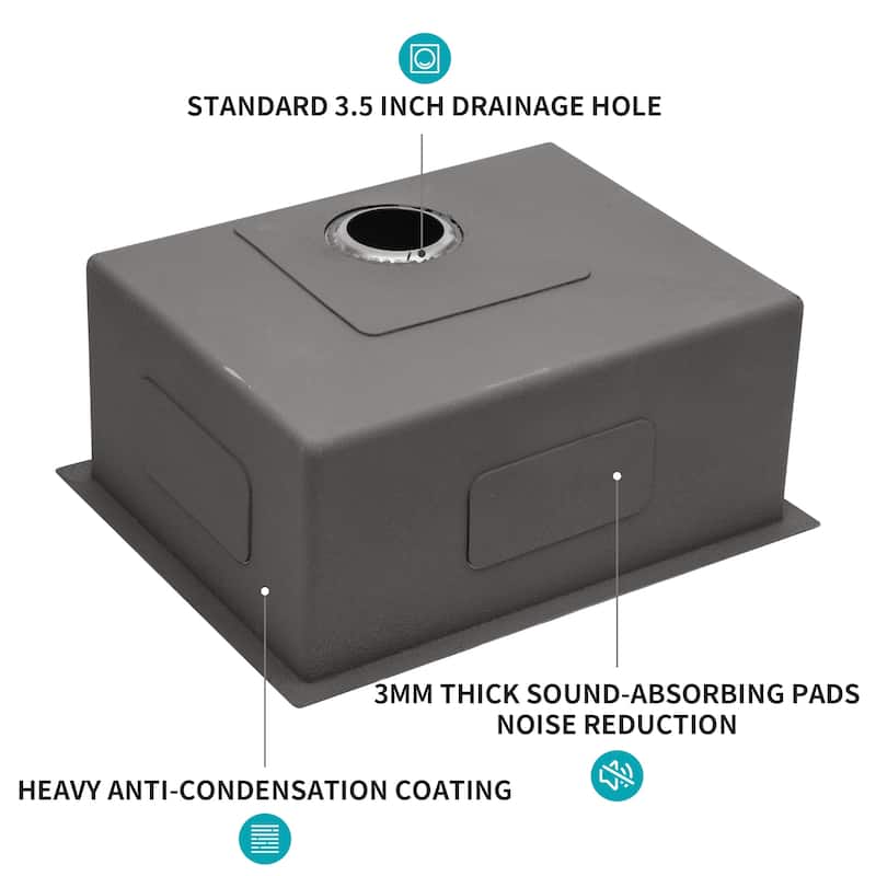 28 Inch Undermount Sink - Undermount Stainless Steel Kitchen Sink 16 Gauge 9 Inch Deep Single Bowl Kitchen Sink Basin