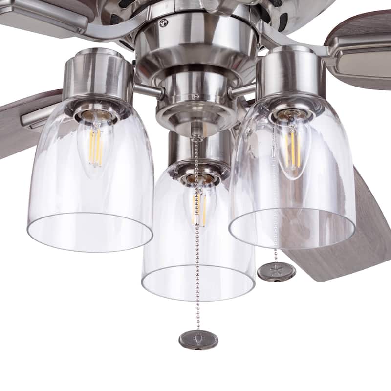52" Prominence Home Magonia Indoor Traditional Farmhouse Ceiling Fan with Pull Chains, Dry-Rated