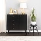 preview thumbnail 2 of 19, Prepac Milo Mid-Century Modern 4 Drawer Combo Dresser, Chest of Drawers With Door, Contemporary Bedroom Furniture Black