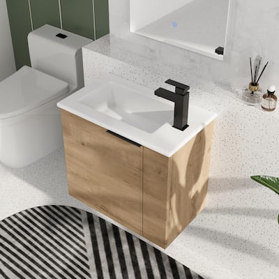 Beingnext 22" Small Bathroom Vanity with Sink, Floating Bathroom Vanity with Soft Close Door