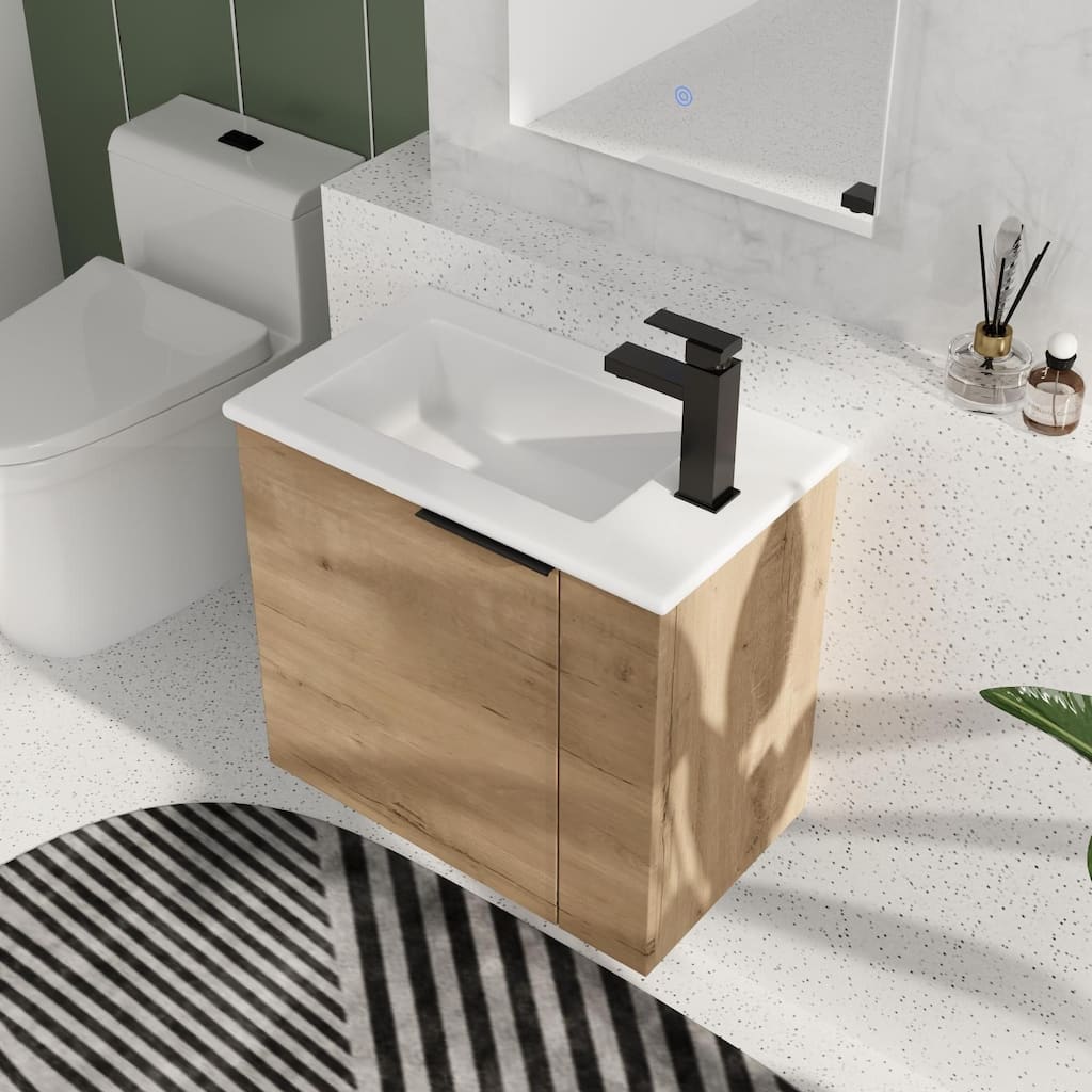 Beingnext 22" Small Bathroom Vanity with Sink, Floating Bathroom Vanity with Soft Close Door