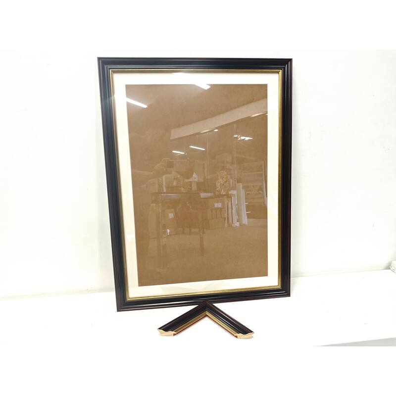 Solid Wood Picture Frame - Replaceable Canvas Art Frame with Organic Glass, Elegant Framed Wall Decor for Living Room