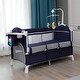 preview thumbnail 2 of 8, Travel Toddler Bed Bassinet Portable Upholstered Infant Cribs