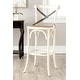 preview thumbnail 1 of 3, SAFAVIEH 30-inch Eleanor X-Back Antique White Bar Stool